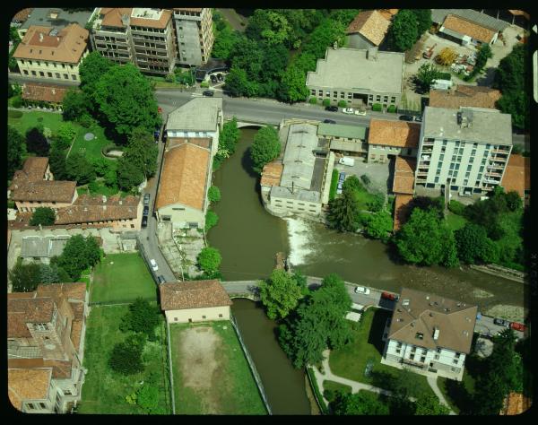 Monza. Fiume Lambro. Ponte Nuovo. Veduta aerea.