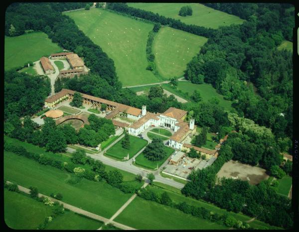 Monza. Villa Mirabello. Parco. Veduta aerea.