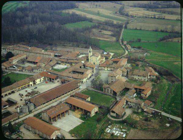 Corneliano Bertario. Panorama. Veduta aerea.