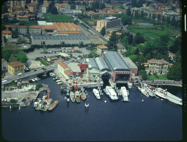 Como. Cantiere navale. Veduta aerea.