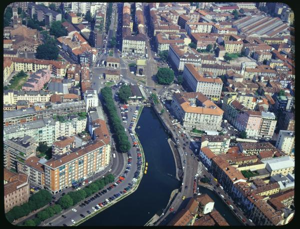 Milano. Darsena. Veduta aerea.