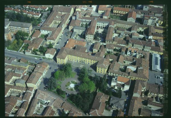 Codogno. Centro storico. Veduta aerea.