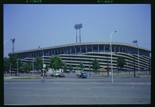 Milano. Piazzale Axum. Stadio Meazza. Veduta.