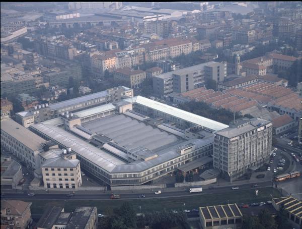 Milano. Stabilimento Italtel in via Monte Rosa. Veduta aerea.