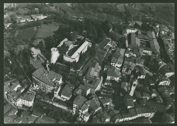 Bergamo. Città alta. Centro storico. Veduta panoramica. Veduta aerea.