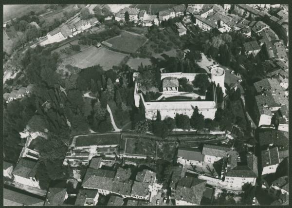 Bergamo. Città alta. Cittadella. Veduta aerea.