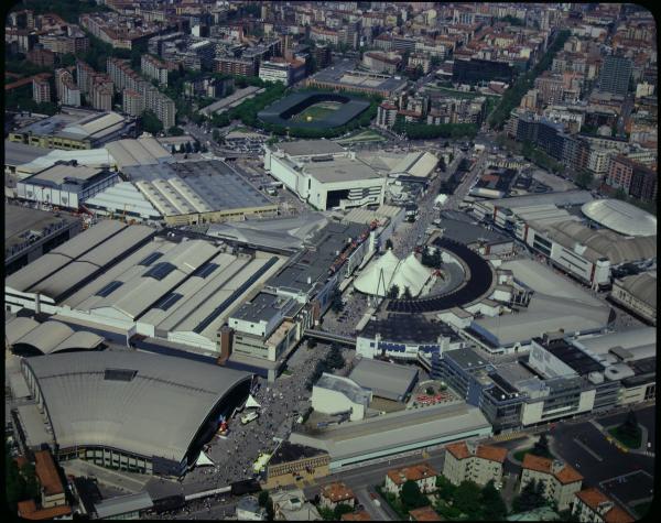 Milano. Fiera di Milano. Veduta aerea.