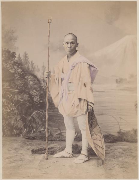 Ritratto maschile - Pellegrino buddhista giapponese - Rokubu - "Fuzoku"