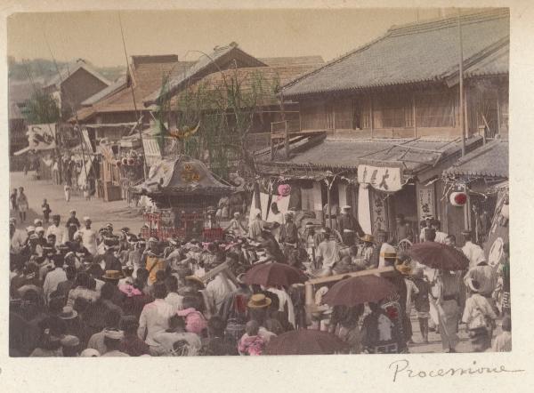 Giappone - Scena di genere giapponese - Processione Shinto - "Fuzoku"