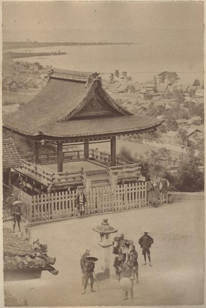 Giappone - Otsu - Lago Biwa - Tempio Miidera - Veduta del lago e della città - "Meisho"