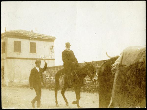 Ritratto maschile - Francesco Brioschi a cavallo