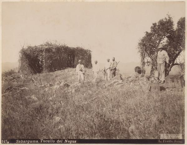 Eritrea - Sabarguma - Accampamento militare abissino - Capanna di fronde - Rifugio del Negus Giovanni IV