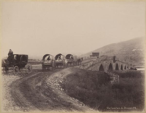 Turchia - Strada per Brussa - Carovana - Carri - Carrozza - Ponte