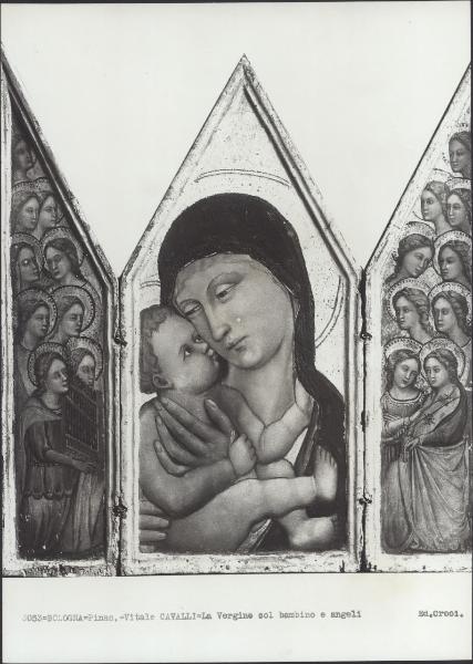 Trittico dipinto - Madonna con Bambino e Angeli - Andrea dei Bartoli - Bologna - Pinacoteca Nazionale