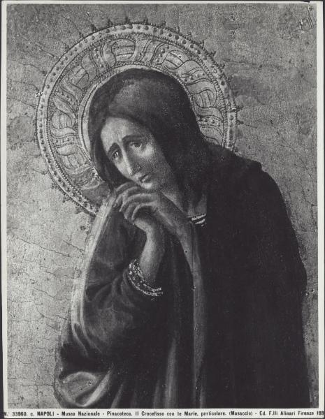 Dipinto - Crocifissione (particolare di S. Giovanni) - Masaccio - Napoli - Museo Nazionale di Capodimonte