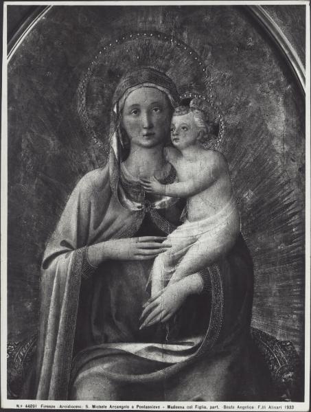 Dipinto - Madonna con Bambino (particolare) - Beato Angelico - Pontassieve - Chiesa parrocchiale di S. Michele Arcangelo