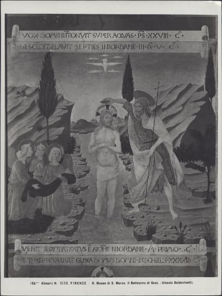 Dipinto - Battesimo di Cristo - Alessio Baldovinetti - Firenze - Museo di San Marco