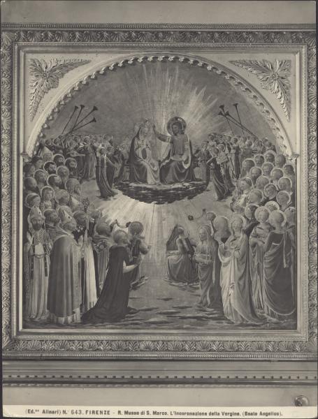 Dipinto - Incoronazione di Maria Vergine in Paradiso - Beato Angelico - Firenze - Galleria degli Uffizi