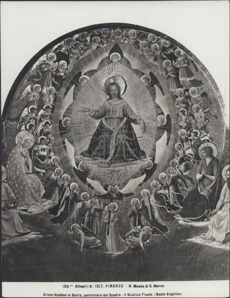 Dipinto - Giudizio Universale (particolare di Cristo giudice) - Beato Angelico - Firenze - Museo di San Marco