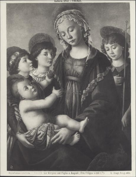 Dipinto - Madonna con Bambino e angeli - Firenze - Galleria degli Uffizi