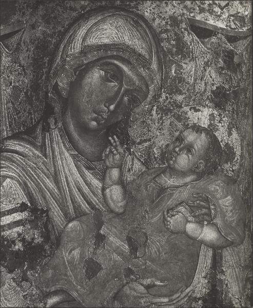 Dipinto - Tavola di S. Agata (particolare della Madonna con Bambino) - Cremona - Chiesa di S. Agata