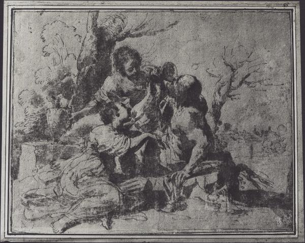 Disegno - Le figlie di Lot - Annibale Carracci - Milano - Pinacoteca di Brera