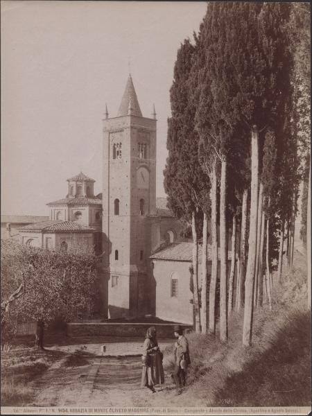 Asciano - Abbazia di Monte Oliveto Maggiore - Chiesa - Campanile e tiburio