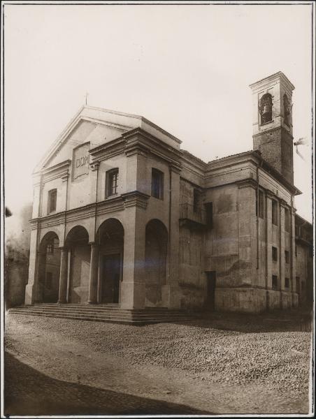 Legnano - Chiesa di S. Ambrogio - Facciata, lato meridionale e campanile