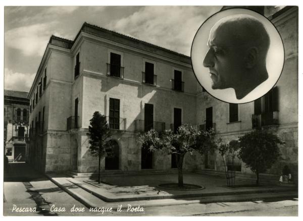 Pescara - Casa Natale di Gabriele D'Annunzio / Ritratto di Gabriele D'Annunzio