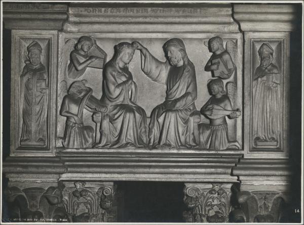 Rilievo - Incoronazione della Vergine - Bonino da Campione (aiuto) - Milano - Castello Sforzesco - Museo di Arte Antica - Monumento funebre di Bernabò Visconti