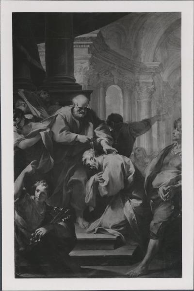 Dipinto - Il battesimo di San Marco - Pietro Antonio Magatti - Pavia - Chiesa di S. Francesco