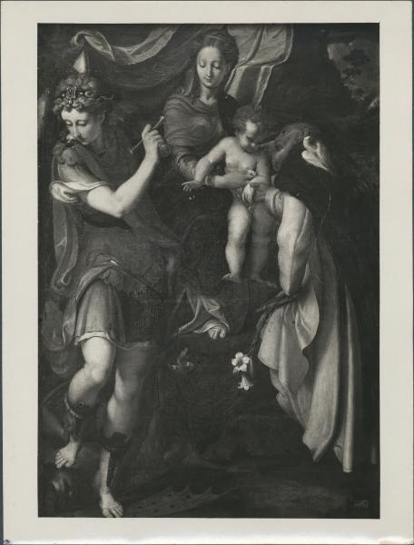 Dipinto - Madonna in trono col Bambino e i Ss. Michele arcangelo e Ambrogio - Camillo Procaccini - Cremona - Museo Civico Ala Ponzone