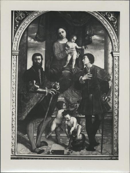 Pala d'altare dipinta - Madonna con Bambino e i Ss. Nazaro e Celso - Giulio Campi - Cremona - Chiesa di S. Abbondio