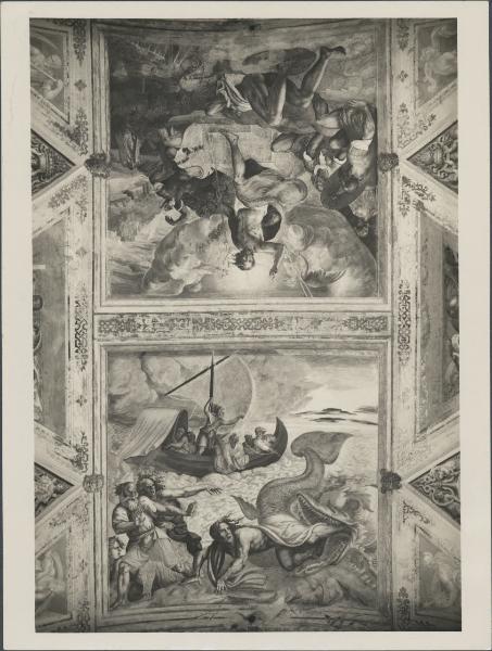 Dipinto murale - Storia di Giona e Resurrezione - Bernardino Gatti - Cremona - Chiesa di S. Sigismondo