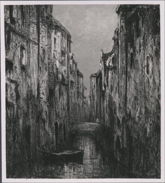 Dipinto - Rio di Venezia - Giuseppe Miti Zanetti - Milano - Collezione Pietro Benni