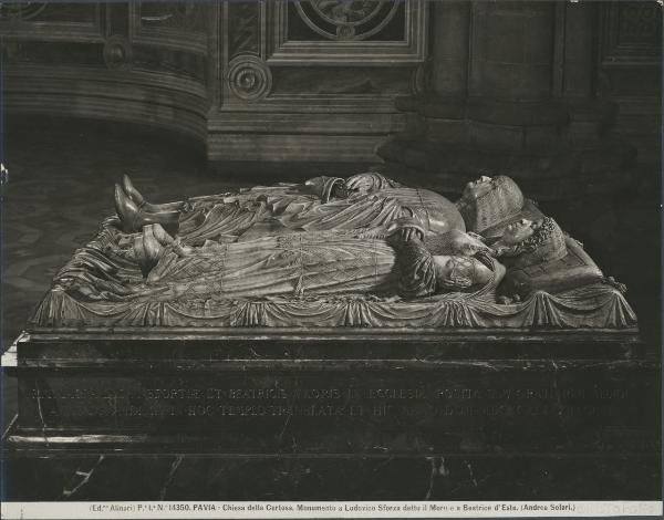 Monumento funebre - Cenotafio per Lodovico il Moro e Beatrice d'Este - Cristoforo Solari - Pavia - Certosa - Transetto sinistro