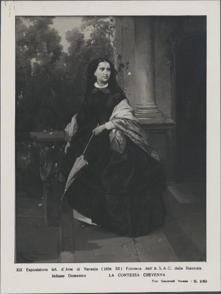 Dipinto - Ritratto della contessa Giulia Crevenna - Domenico Induno - Venezia - XIX Esposizione Internazionale d'Arte