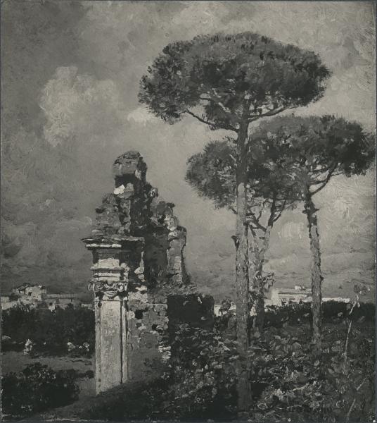 Dipinto - Paesaggio - Edoardo Dalbono - Milano (?)