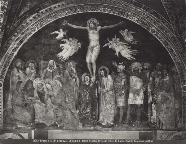 Dipinto murale - Crocifissione - Firenze - Chiesa di Santa Maria Novella - Chiostrino dei morti - Cappella funeraria degli Strozzi