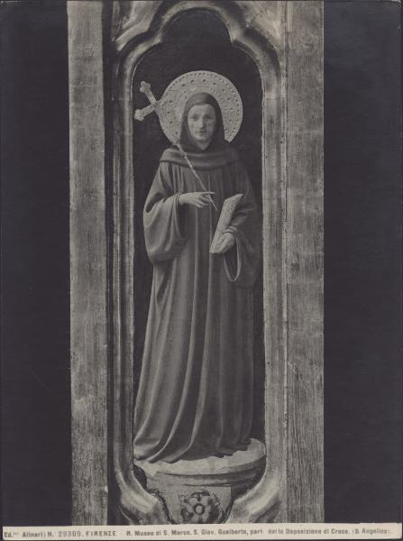 Dipinto - Deposizione di Cristo (particolare di S. Giovanni Gualberto) - Beato Angelico - Firenze - Museo di San Marco