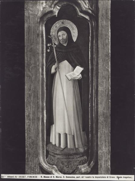 Dipinto - Deposizione di Cristo (particolare di S. Domenico) - Beato Angelico - Firenze - Museo di San Marco