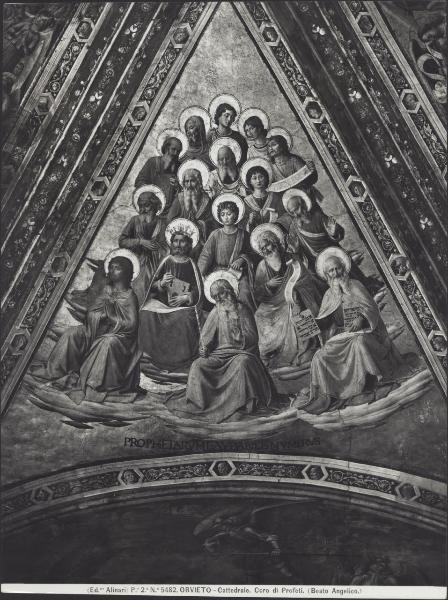 Dipinto - Coro dei Profeti - Beato Angelico e Benozzo Gozzoli - Orvieto - Duomo - Cappella Nuova o della Madonna di S. Brizio