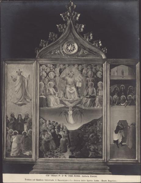 Trittico dipinto - Pentecoste, Giudizio Universale e Ascensione - Beato Angelico - Roma - Galleria Nazionale d'Arte Antica di Palazzo Corsini