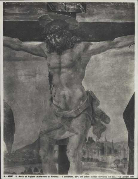 Dipinto - Crocifisso (particolare di Cristo) - Simone Martini - San Casciano in Val di Pesa - Chiesa di Santa Maria al Prato o della Misericordia