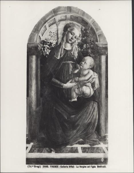 Dipinto - Madonna con Bambino - Sandro Botticelli - Firenze - Galleria degli Uffizi