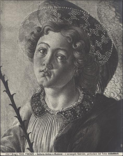 Dipinto - Tobia e i tre arcangeli (particolare dell'arcangelo Gabriele) - Francesco Botticini - Firenze - Galleria degli Uffizi