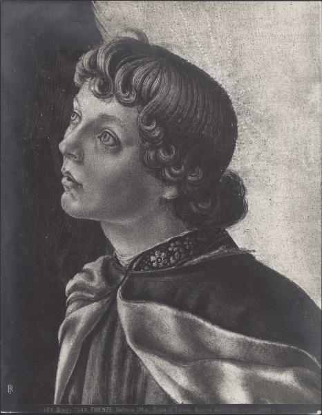 Dipinto - Tobia e i tre arcangeli (particolare di Tobia) - Francesco Botticini - Firenze - Galleria degli Uffizi