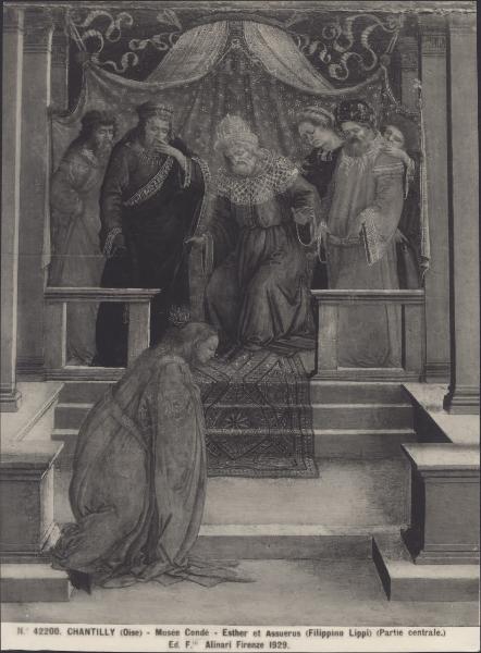 Dipinto - Tre episodi della vita di Ester (particolare) - Filippino Lippi - Chantilly - Musée Condé