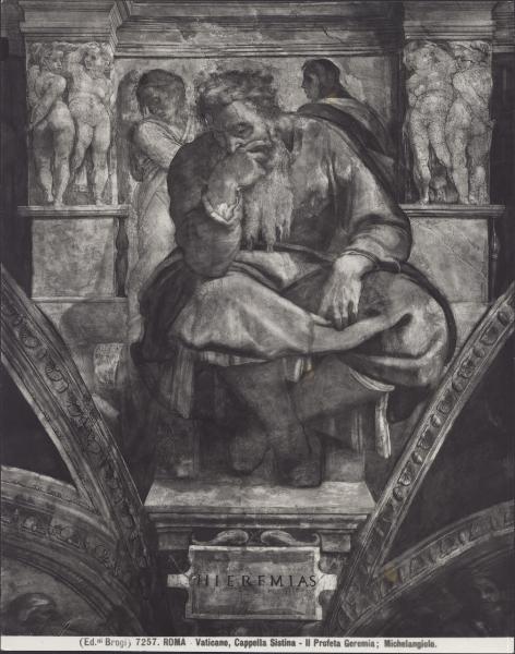 Dipinto murale - Geremia - Michelangelo Buonarroti - Città del Vaticano - Musei Vaticani - Cappella Sistina - Volta