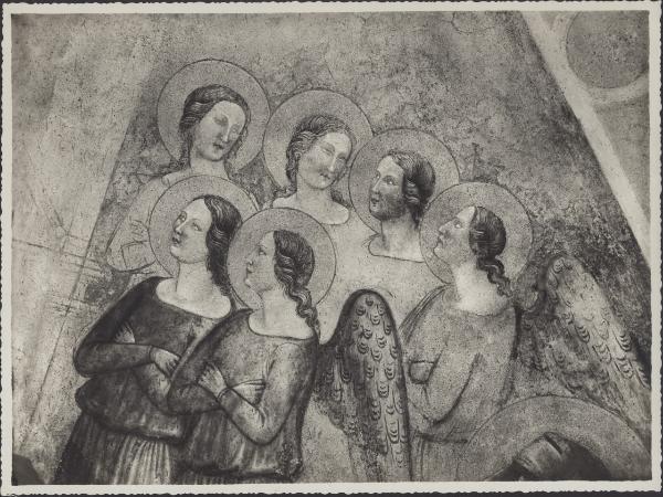 Dipinto murale - Incoronazione della Vergine con angeli e Santi (particolare degli angeli) - Vertemate - Chiesa di S. Giovanni Battista